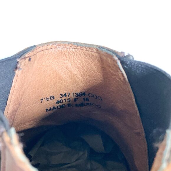 Frye Carly Zip Chelsea Ankle Boots Women's 7.5 B Tan Leather Booties Slip-On - Picture 7 of 8